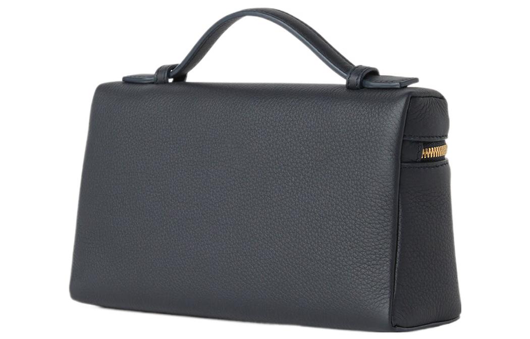 Loro Piana ExtraPocket Leather Small Square Makeup Bag Handbags Shoulder Bags Regular Women's Marine Blue