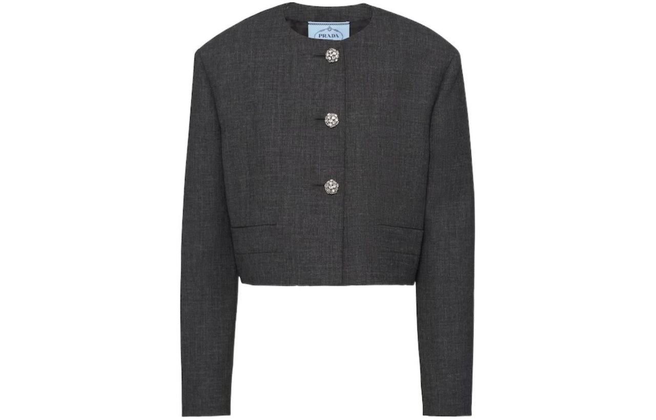 PRADA Crystal buttons Cropped Jacket