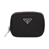PRADA Fabric Wallet Small Size Women's Black