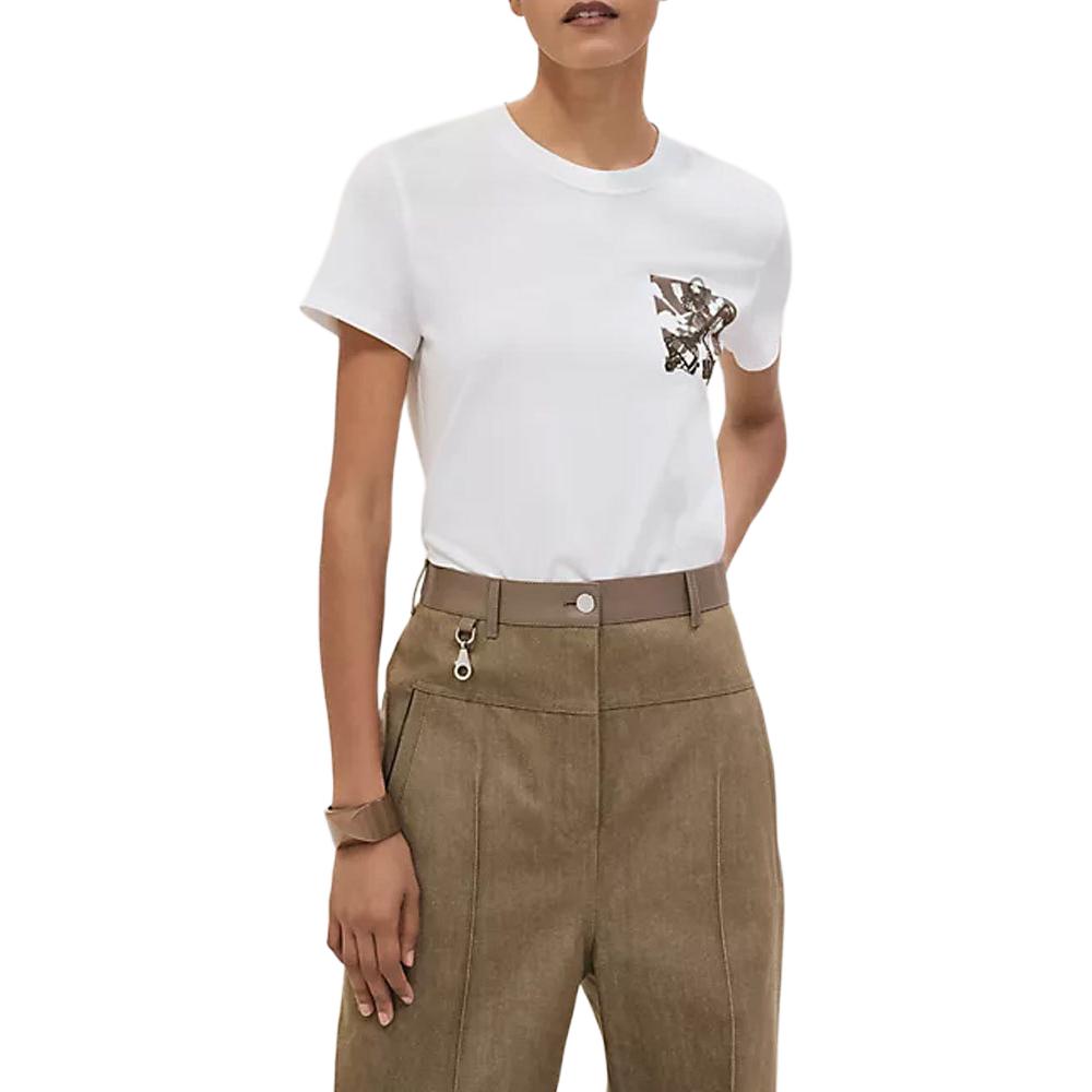 HERMES Regular T-Shirt Women's White