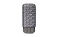 GOYARD Churchill Canvas With Heifer Skin Dog's Teeth Cigar Box Bag Merch Unisex Gray