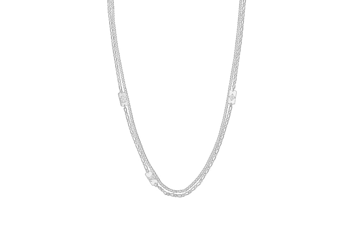LOUIS VUITTON Metal Necklaces Men's Silver