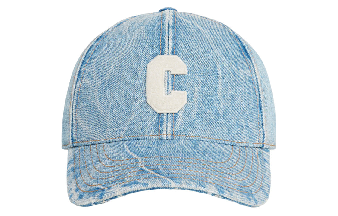 CELINE Initial Baseball Cap In Denim