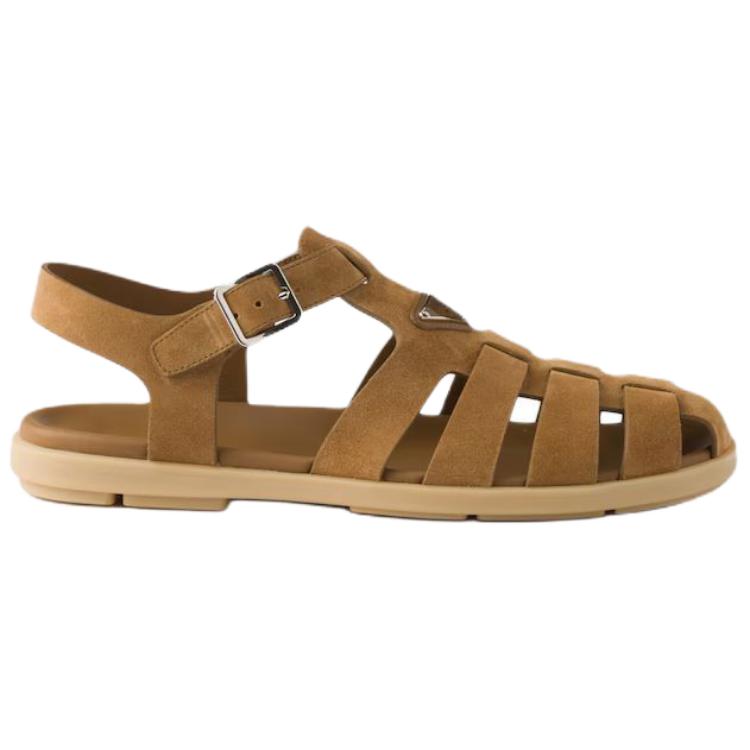 PRADA Roman Sandals Men's Brown