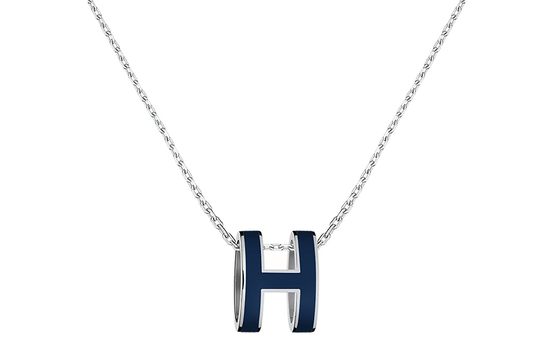 HERMES Pop H Necklace Collection Necklace Women's Silver