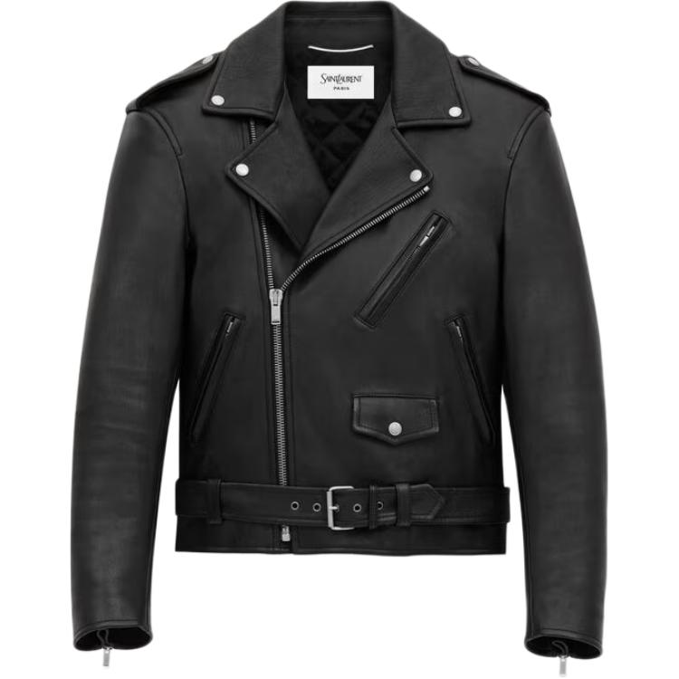 SAINT LAURENT Lambskin Biker Jacket