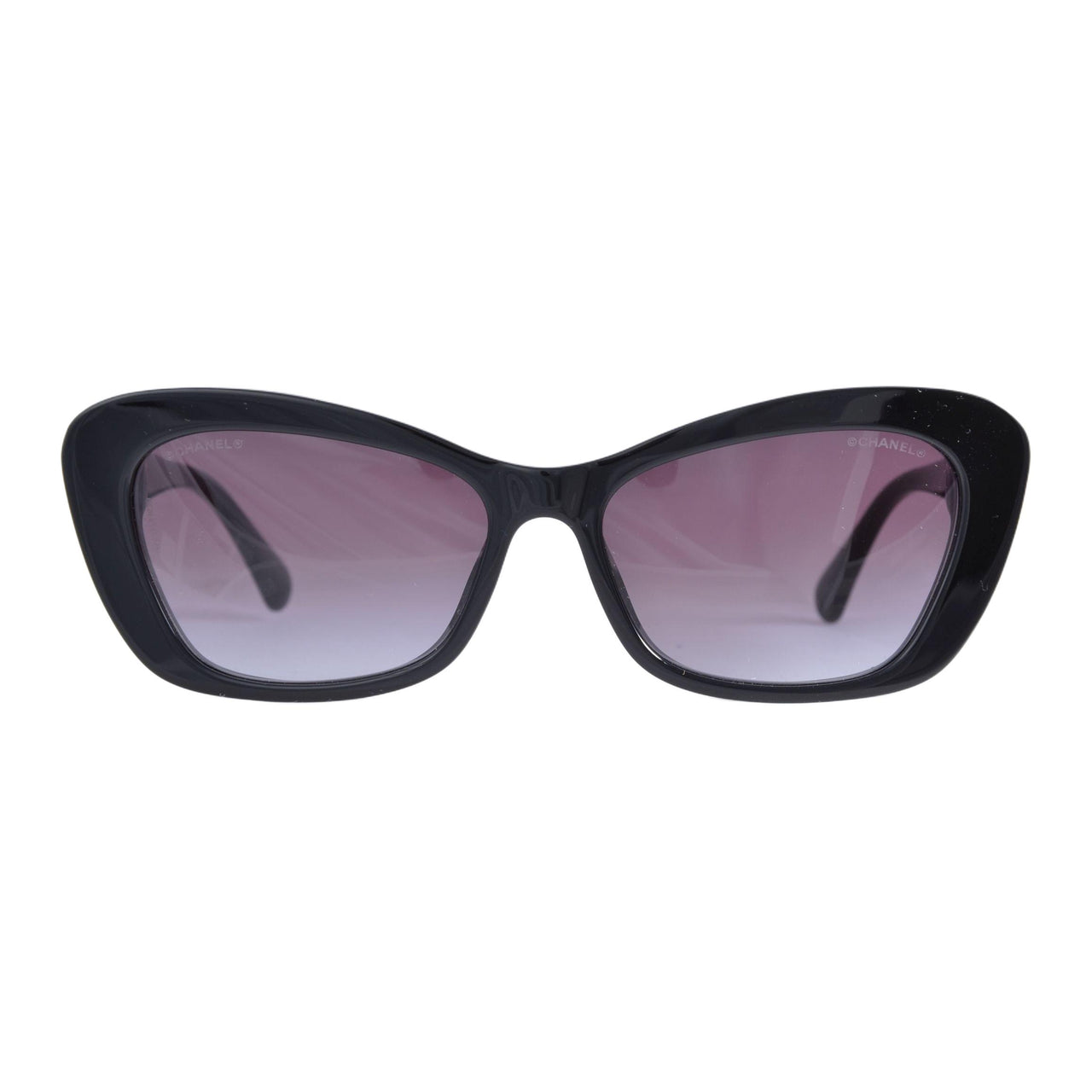 CHANEL Plate Frame Butterfly Sunglasses Women's
