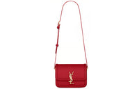 SAINT LAURENT Leather Tofu Bag Shoulder Bag Crossbody Bag Small Size Women's Cupid Red