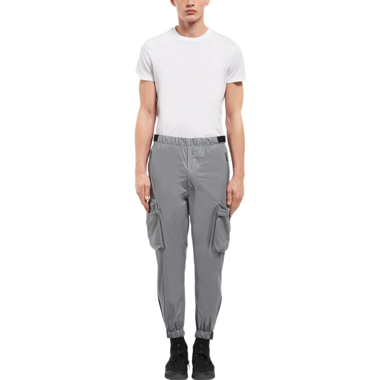 PRADA Cargo Pants Men Silver
