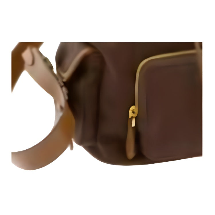 MIU MIU Canvas With Leather Backpack Women's Brown
