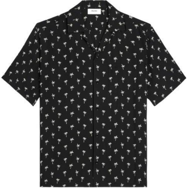 CELINE Hawaiian Shirt In Printed Viscose