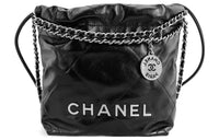 CHANEL Calfskin Bucket Bags Crossbody Bag Shoulder Bag Mini Women's Black