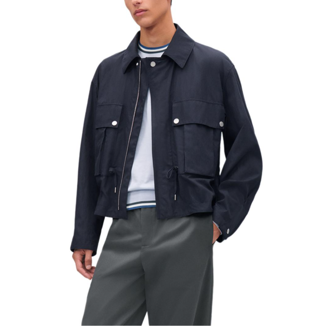 HERMES Jackets Coats Men's Blue