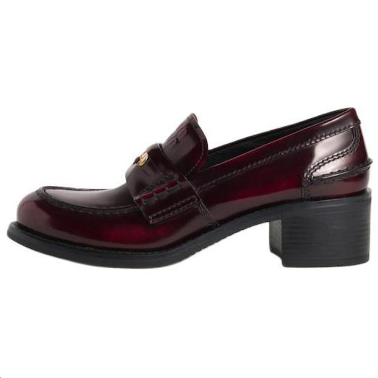 MIU MIU New Year Collection Loafers 5cm Women's Dark Red