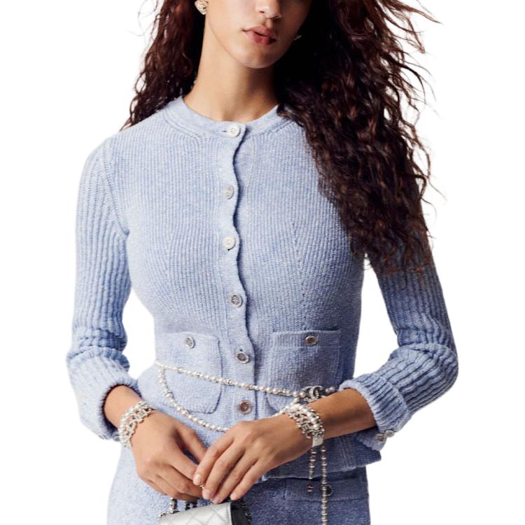 CHANEL Knitwear Women's Light Blue