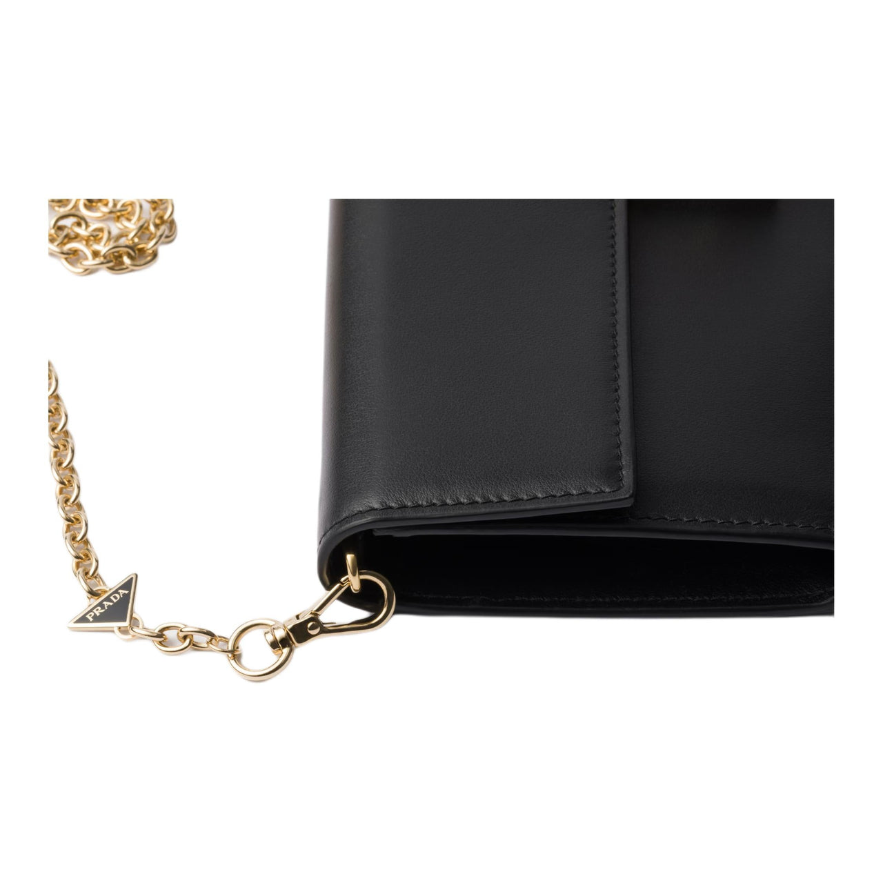 PRADA Calfskin Crossbody Bag Shoulder Bag Women's Black