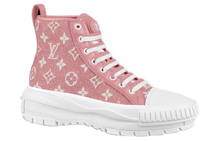 LOUIS VUITTON Lv Squad Ankle Sneakers 'Pink Monogram' Women's