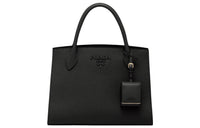PRADA Monochrome Leather Coin Purse Tote Bag Shopping Bag Shoulder Bag Crossbody Bag Handbag Medium Size Women's Black