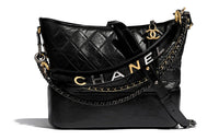 CHANEL Gabrielle Calfskin Handbag Shoulder Bag Crossbody Bag Large Size Women's Black