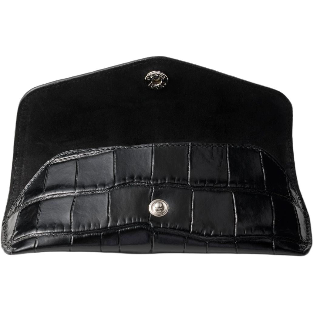 PRADA Leather Storage Bag Women's Black