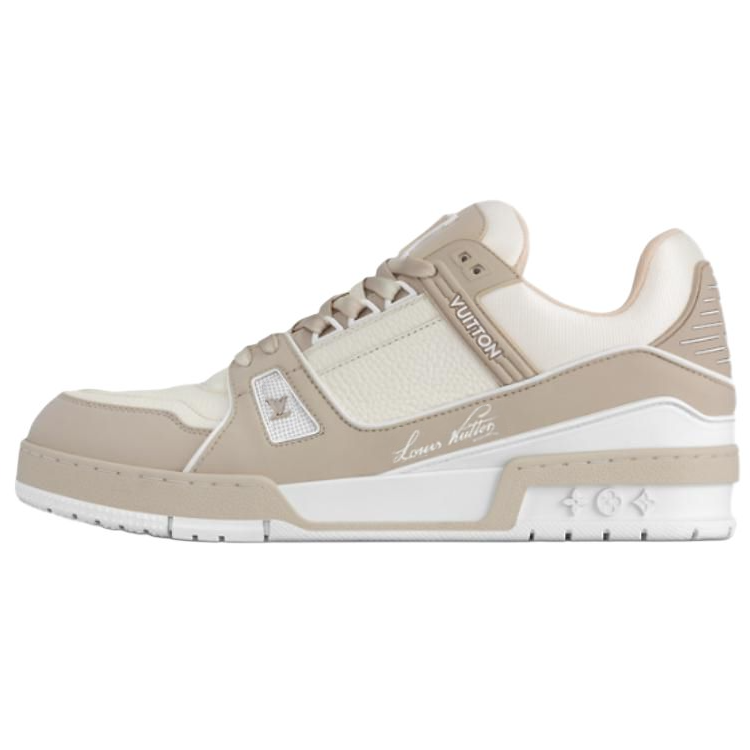 LOUIS VUITTON Trainer Low-Top Skateboard Shoes Unisex Light Green