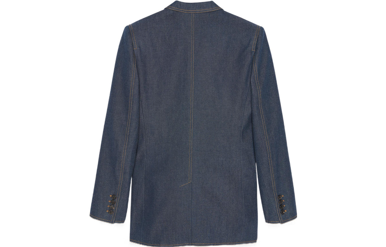 SAINT LAURENT Single breasted Denim Blazer