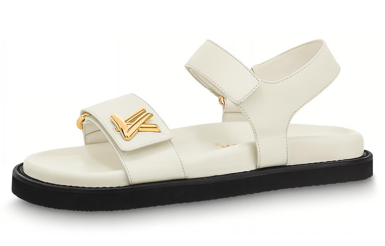 LOUIS VUITTON LV Sunset Beach Sandals Women's White
