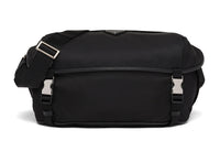 PRADA Saffiano Fabric Shoulder Bag Crossbody Bag Men's Black