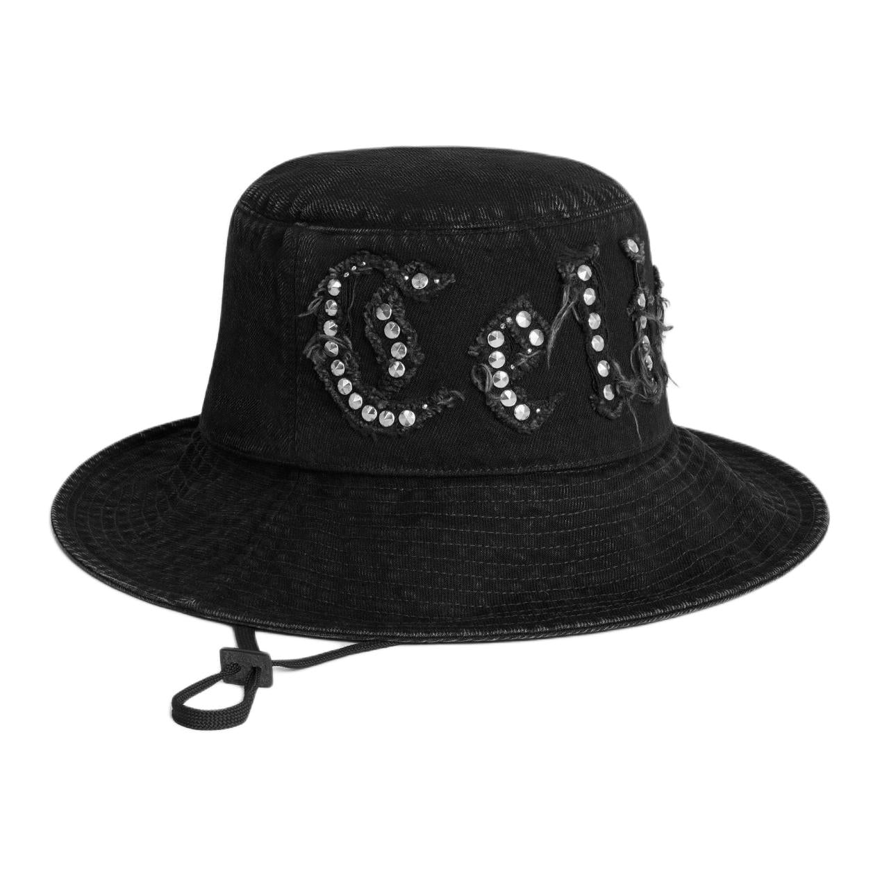 CELINE Gothic Bucket Hat With Drawstring In Rigid Cotton