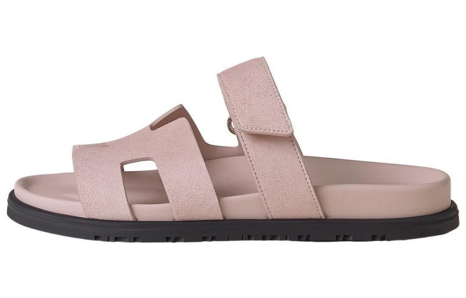 HERMES Chypre Slide Slippers Women's Pink
