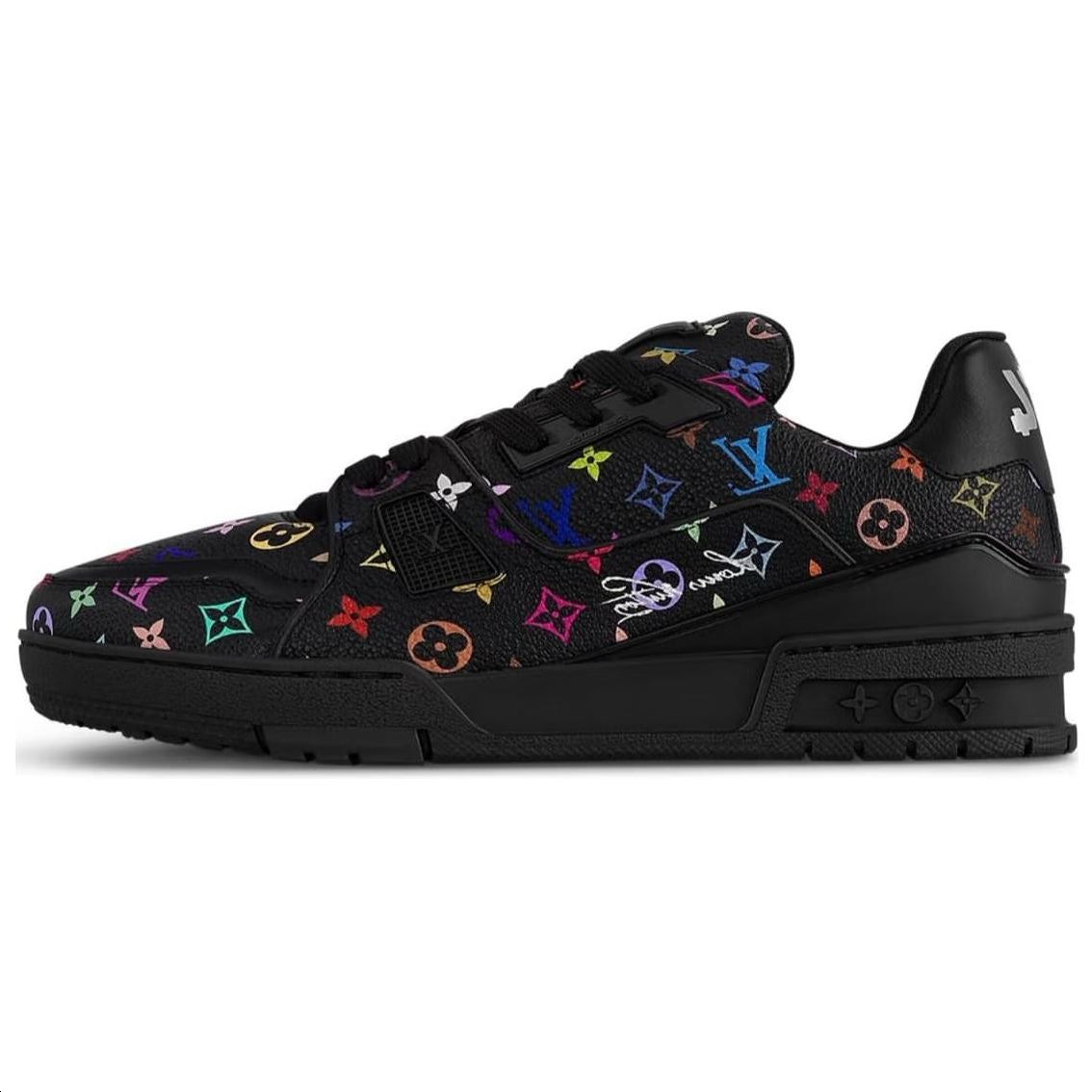 Takashi Murakami x LOUIS VUITTON Trainer Low-Top Skateboard Shoes Women's Black