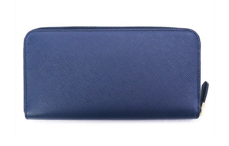 PRADA Calfskin Wallet Women's Blue