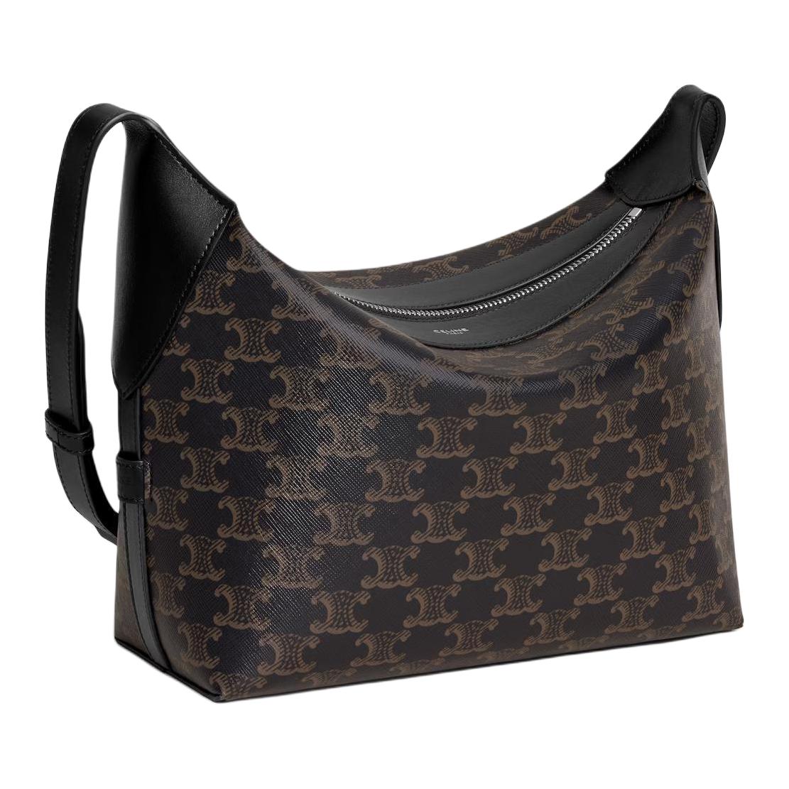 CELINE Calfskin Shoulder Bag Women's Black