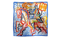 HERMES Silk Scarves Women's Blue