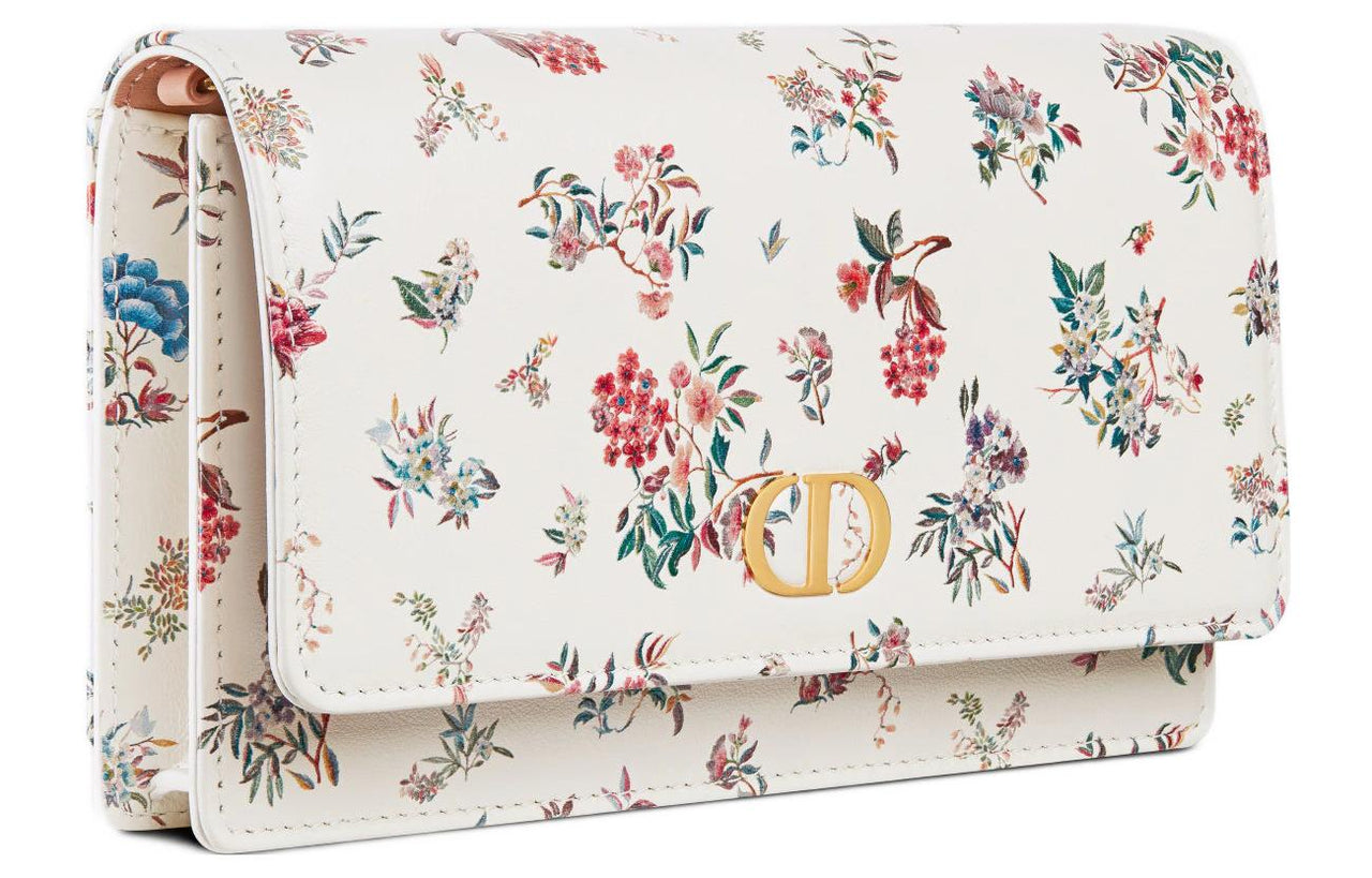 DIOR Caro Cow Leather Handheld Shoulder Bag Crossbody Bag Regular Women's Milk White