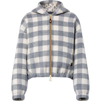 LOUIS VUITTON Double Face Check Zip-Up Jacket