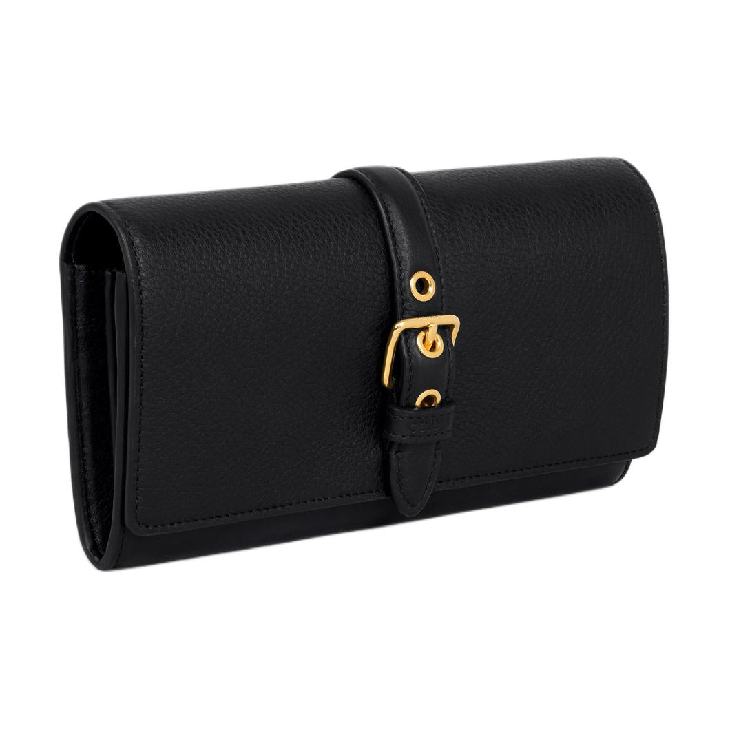 CELINE Soft Calfskin Wallet Large Size Women's Black