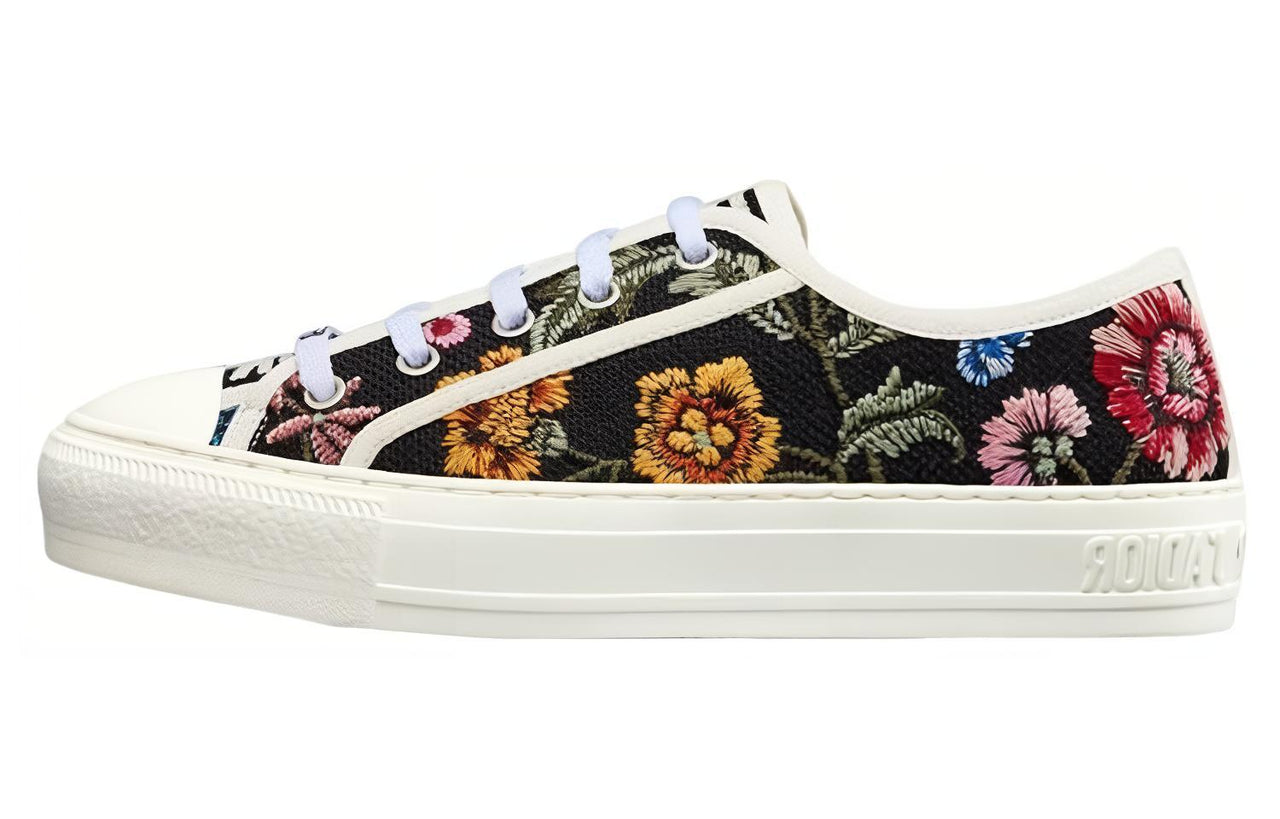 DIOR Walk'n'DIOR Sneaker Black Multicolor Cotton Women's