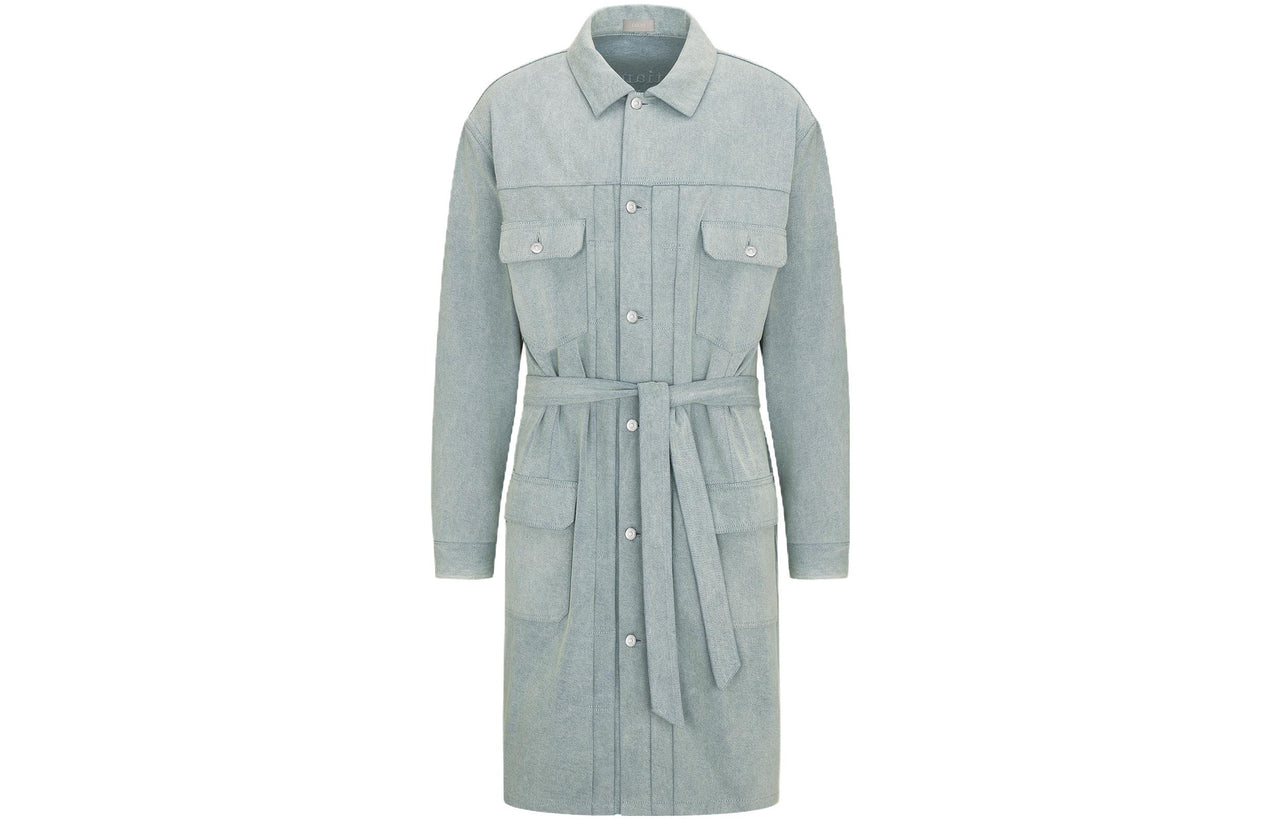 DIOR Coats Men Light Blue
