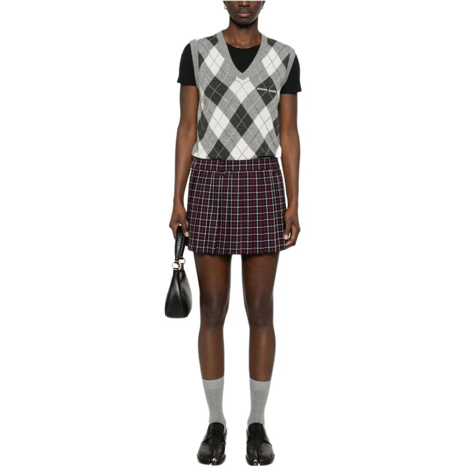 MIU MIU SS24 Casual Short Skirts Women's Black