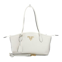 PRADA Calfskin Tote Bag Shopping Bag Crossbody Bag Shoulder Bag Women's White