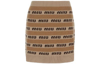 MIU MIU Casual Short Skirts Women's Brown