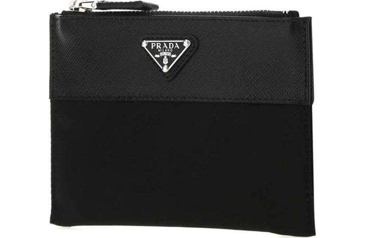 PRADA Leather Handbag Men's Black