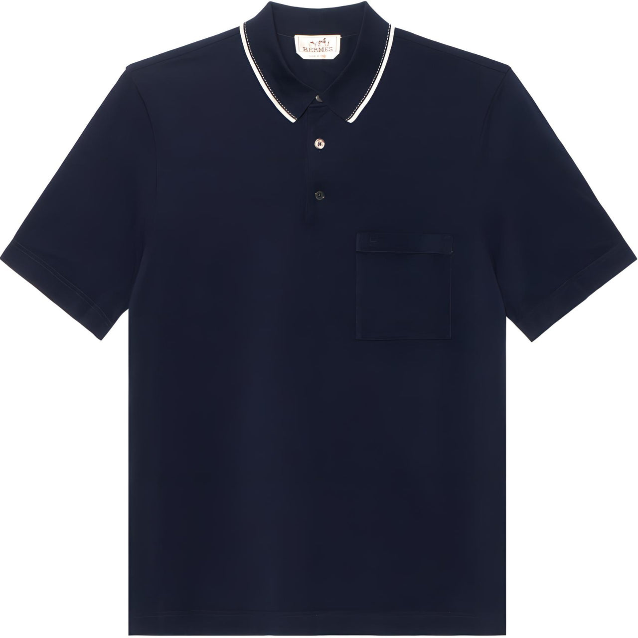 HERMES Polo Shirts Men Navy