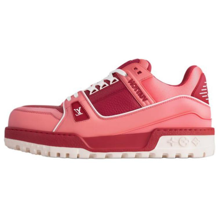 LOUIS VUITTON Trainer Maxi Low-Top Skateboard Shoes Men's Red