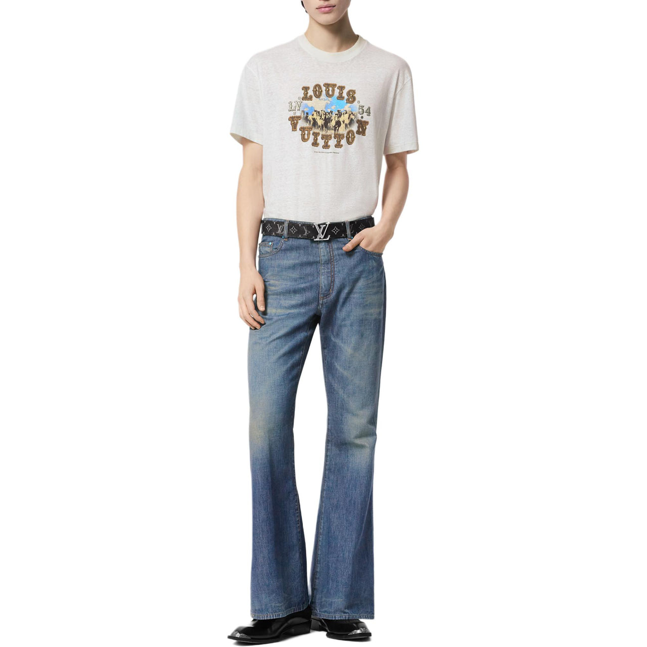 LOUIS VUITTON Graphic Cotton And Linen-Blend T-Shirt