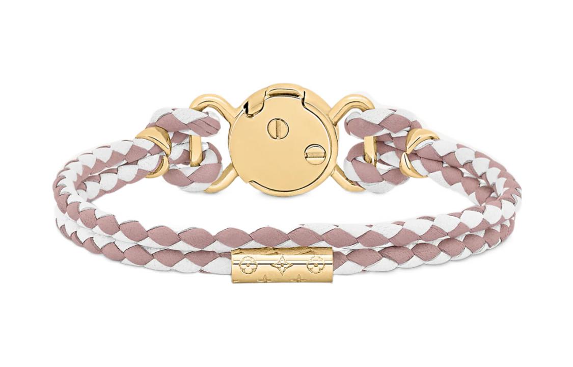 LOUIS VUITTON Clic It Fun & Sun Leather Bangles Women's Purple/White