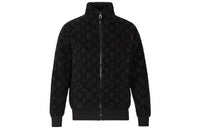 LOUIS VUITTON Velvet-feel Coat Men's Black