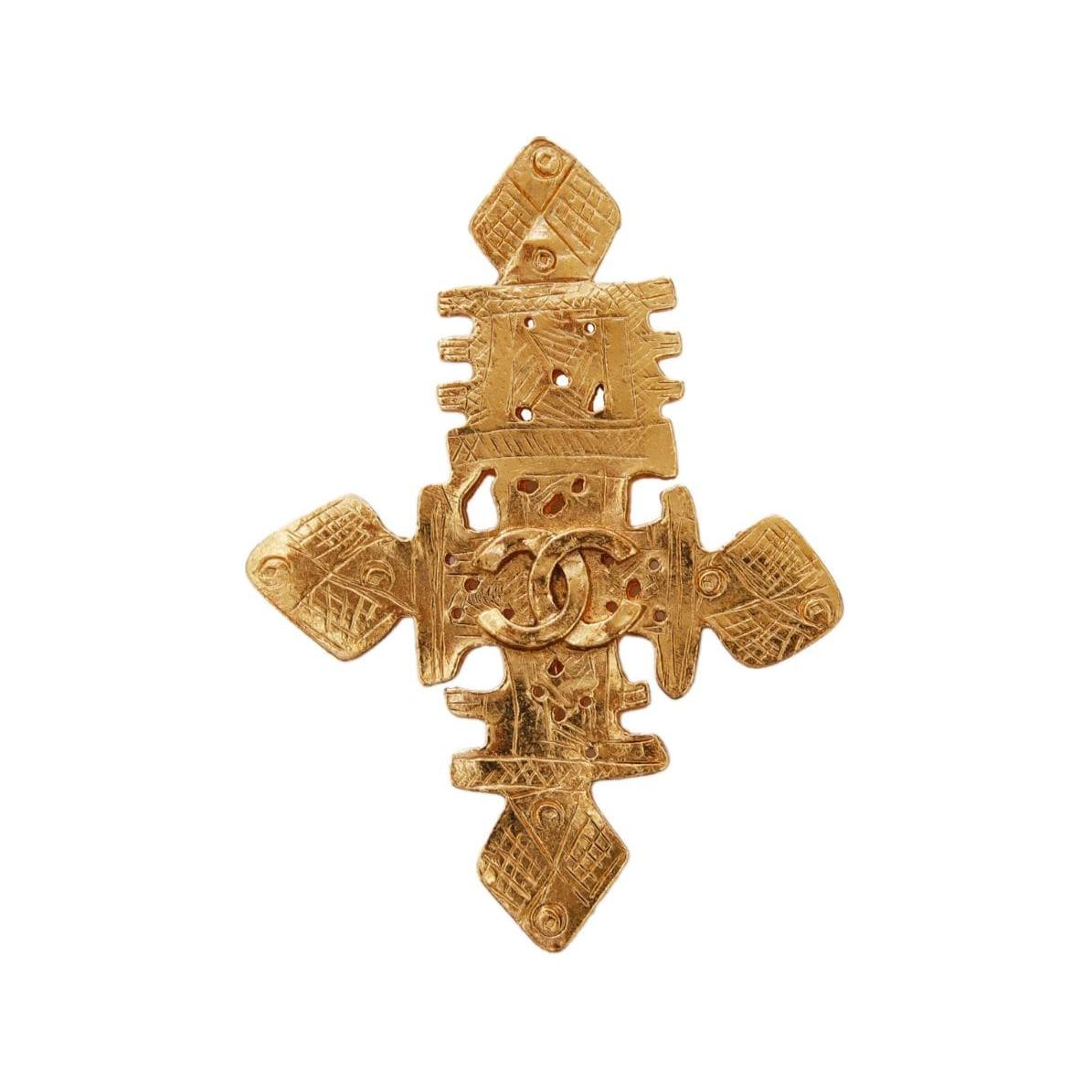 CHANEL 2004 Cc Cross Brooch
