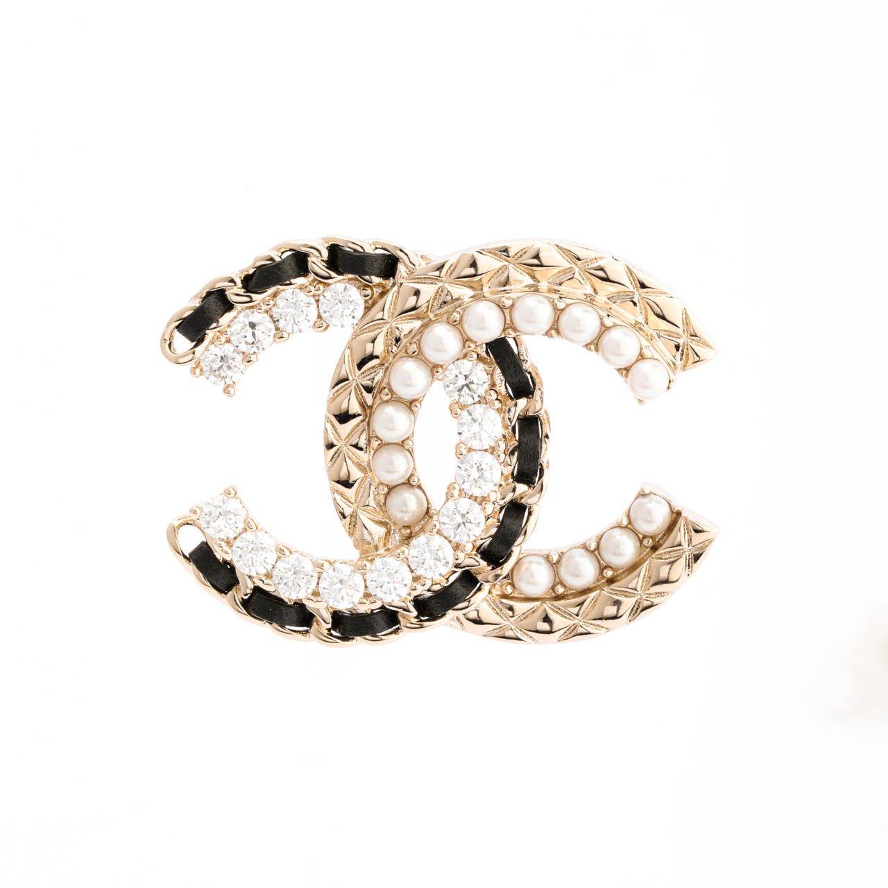 CHANEL Metal Brooches Unisex Gold/Silver